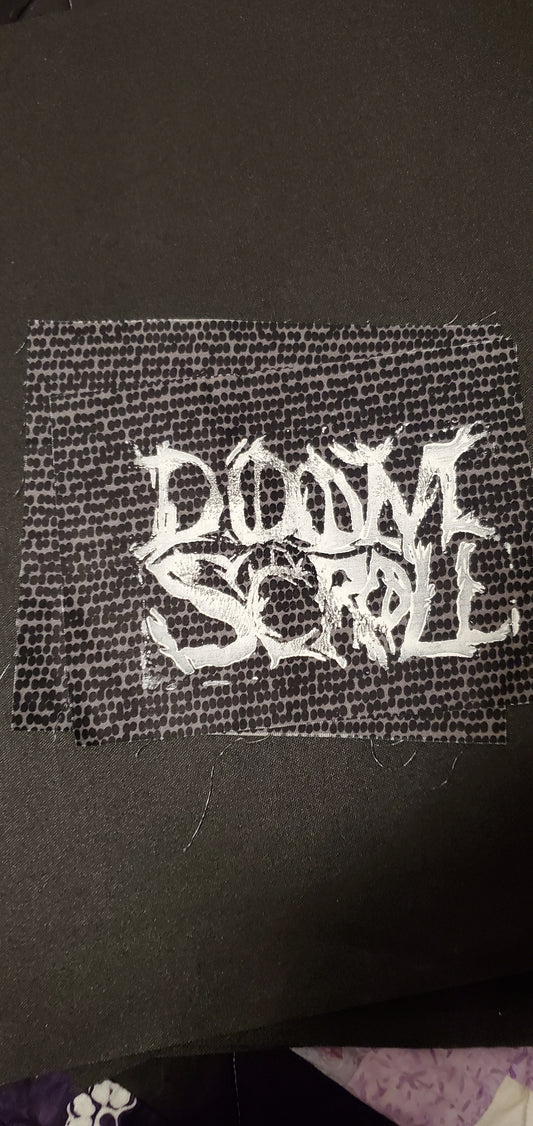 Doom Scroll Logo Block Print